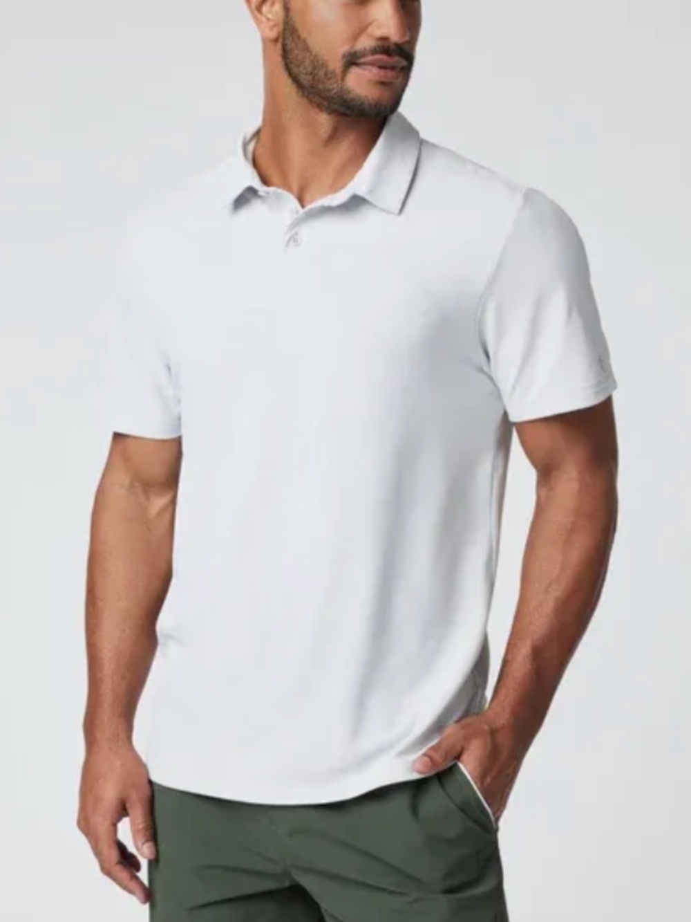 Vuori Gamepoint Polo Shirt Short Sleeve Frost Grey Men's XXL